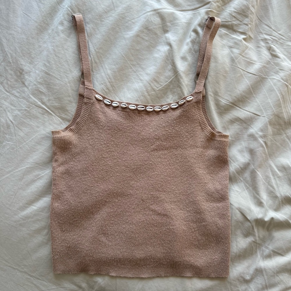 Tularosa knit puka shell tank